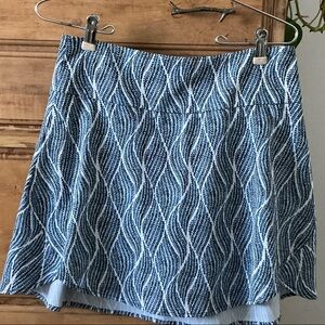 Krimson Klover Navy and White Patterned A-Line Skort for Pickleball or Tennis